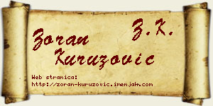 Zoran Kuruzović vizit kartica